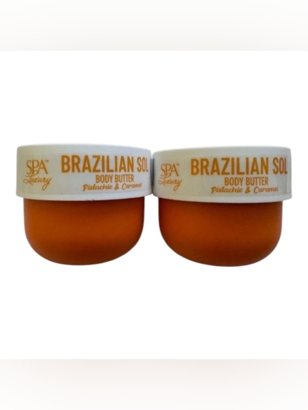 Spa Luxury Body Butter 2 Tubs Pistachio & Caramel 6oz